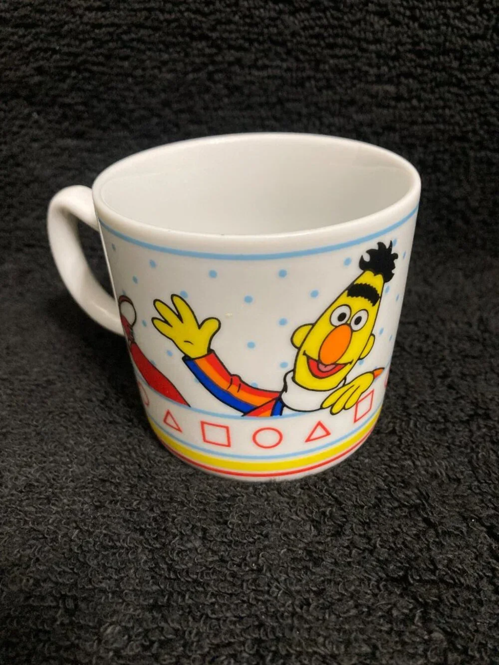 Vintage Sesame Street Bert and Ernie White Porcelain Mug